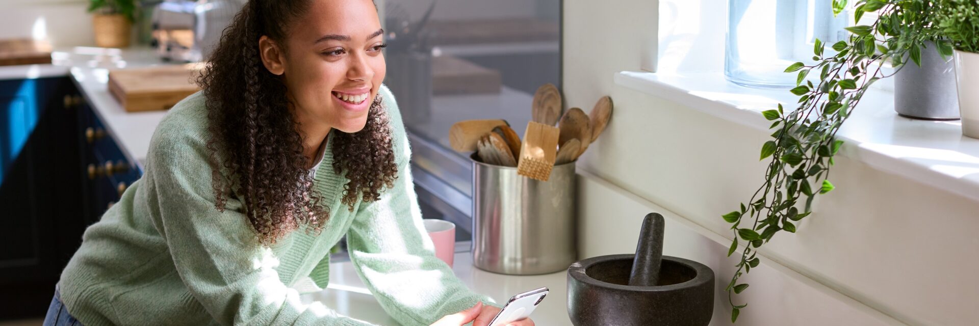 Teenager in the kitchen